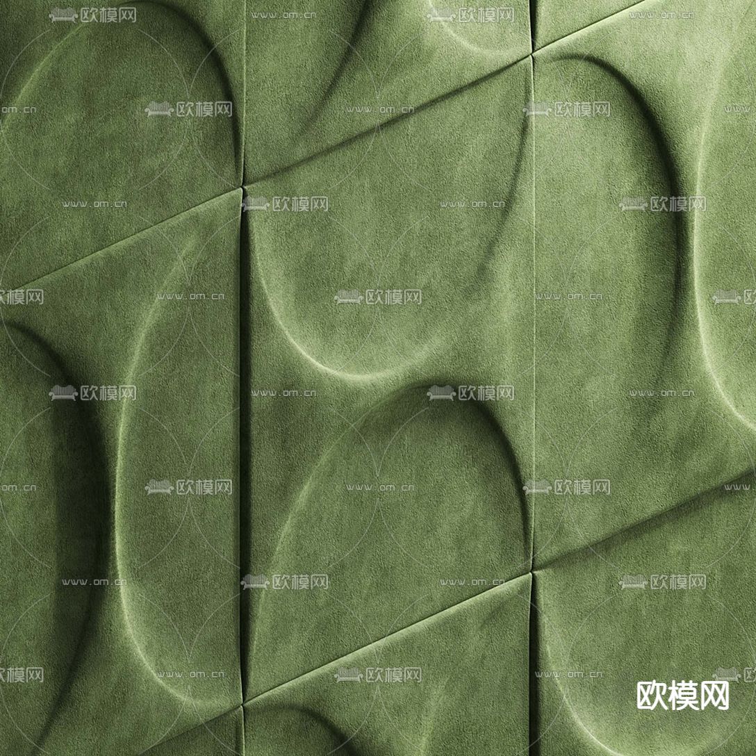 现代绒布软包硬包3d模型