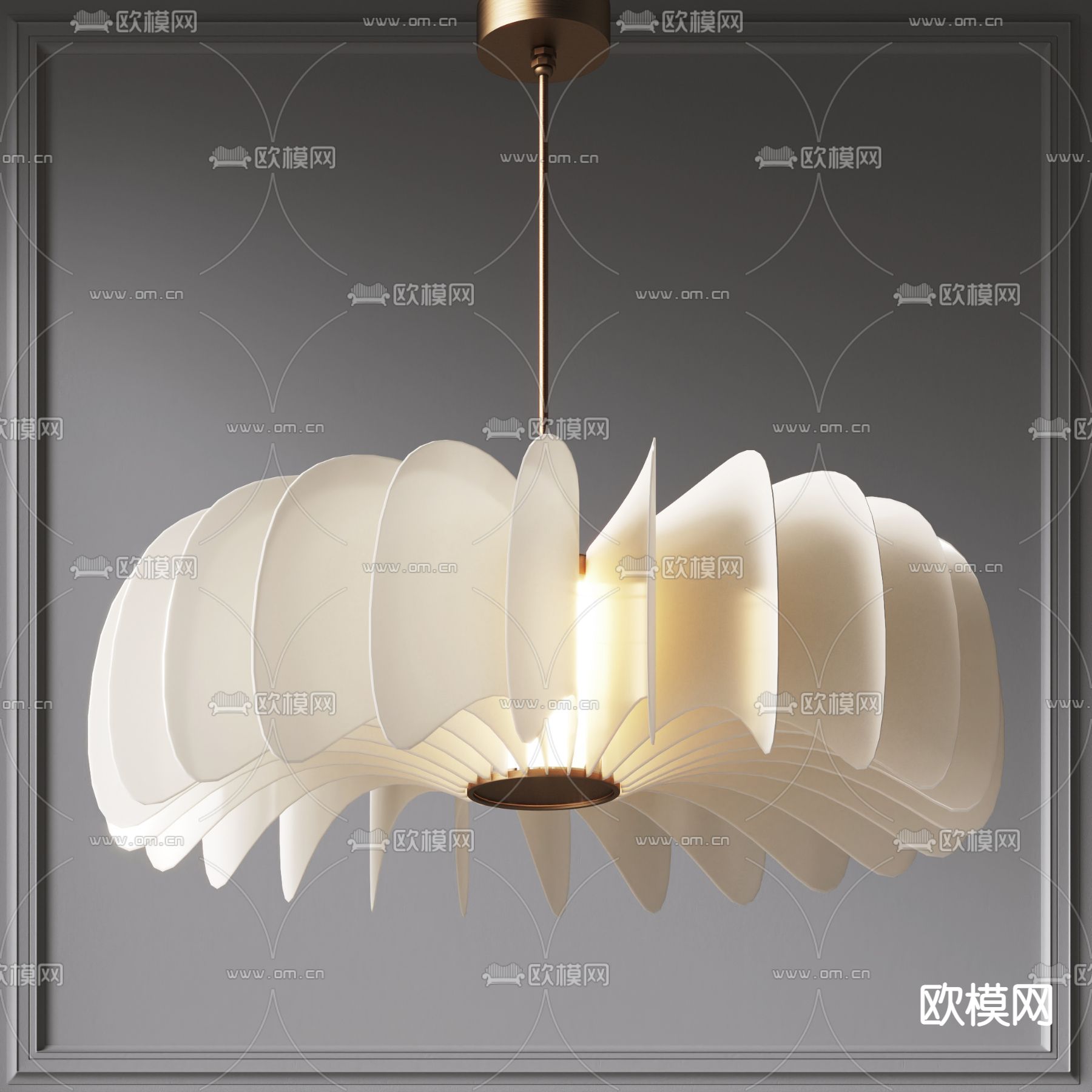 现代花朵装饰吊灯3d模型下载