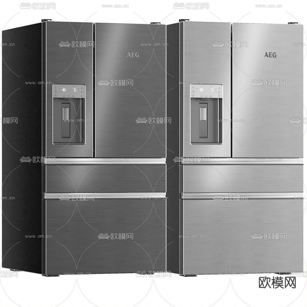 现代冰箱3d模型