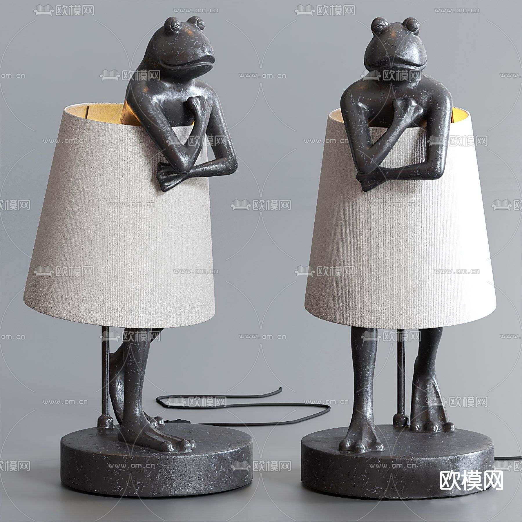 现代青蛙台灯3d模型