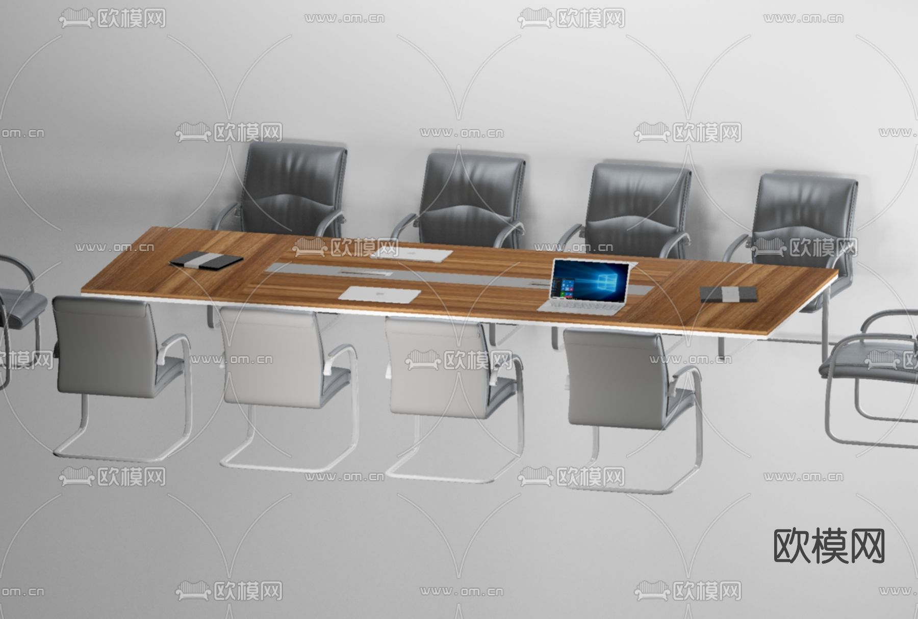 现代会议桌椅免费3d模型下载