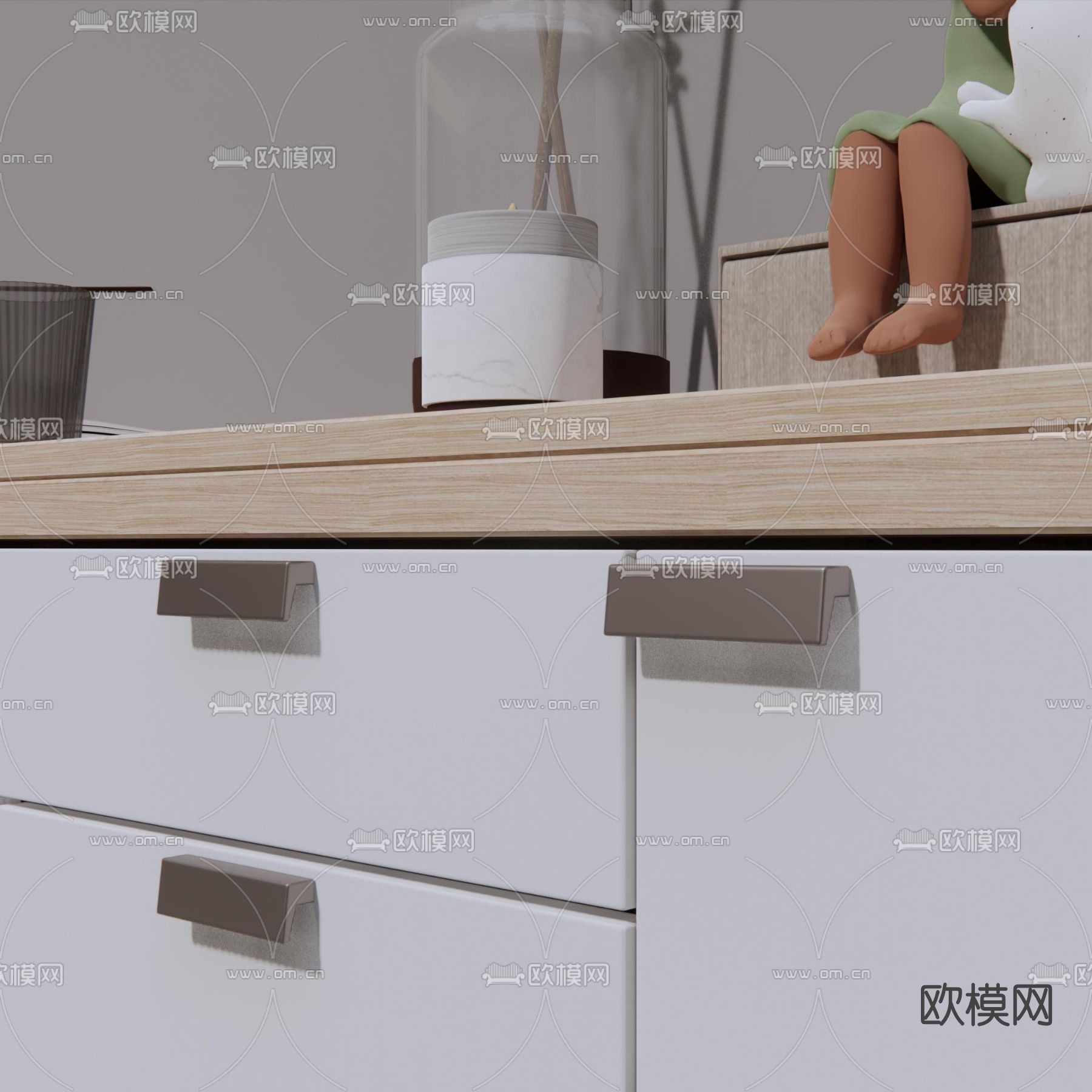 北欧储物柜su模型下载（渲染图4）