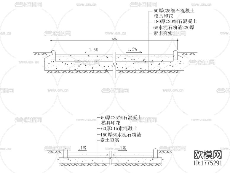 混凝土路cad節(jié)點(diǎn)大樣圖下載