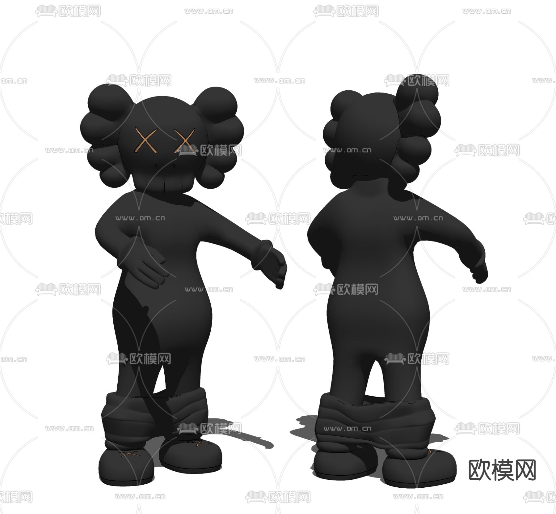 现代KAWS玩偶su模型