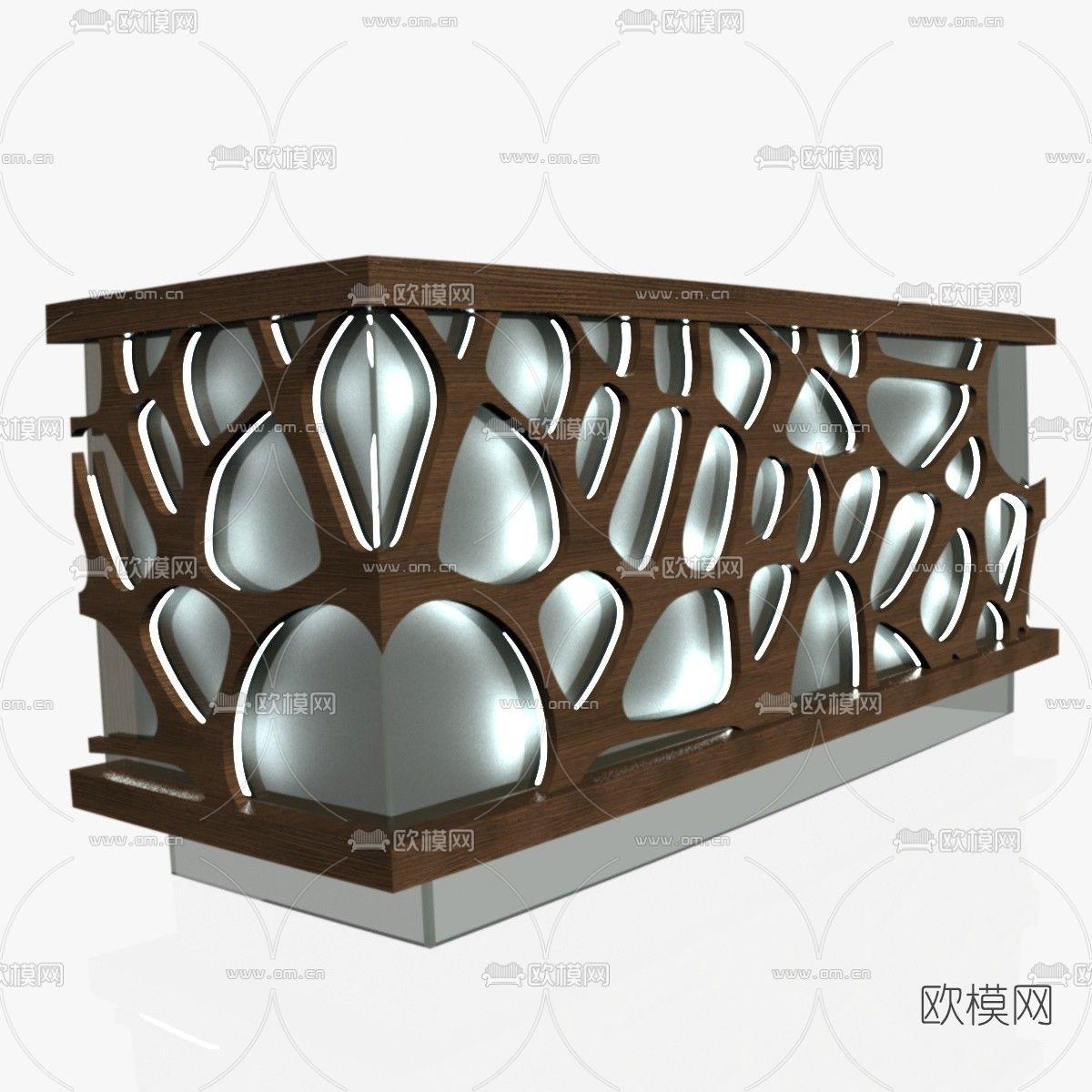 现代创意接待台前台免费3d模型下载