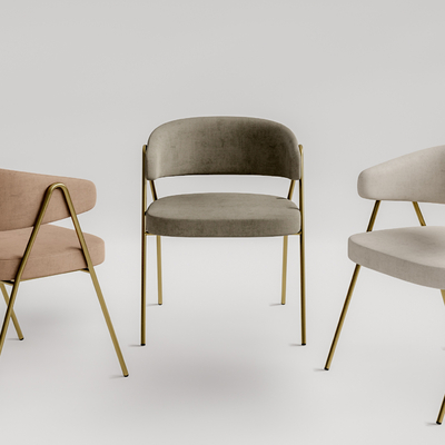 现代布艺单椅su模型