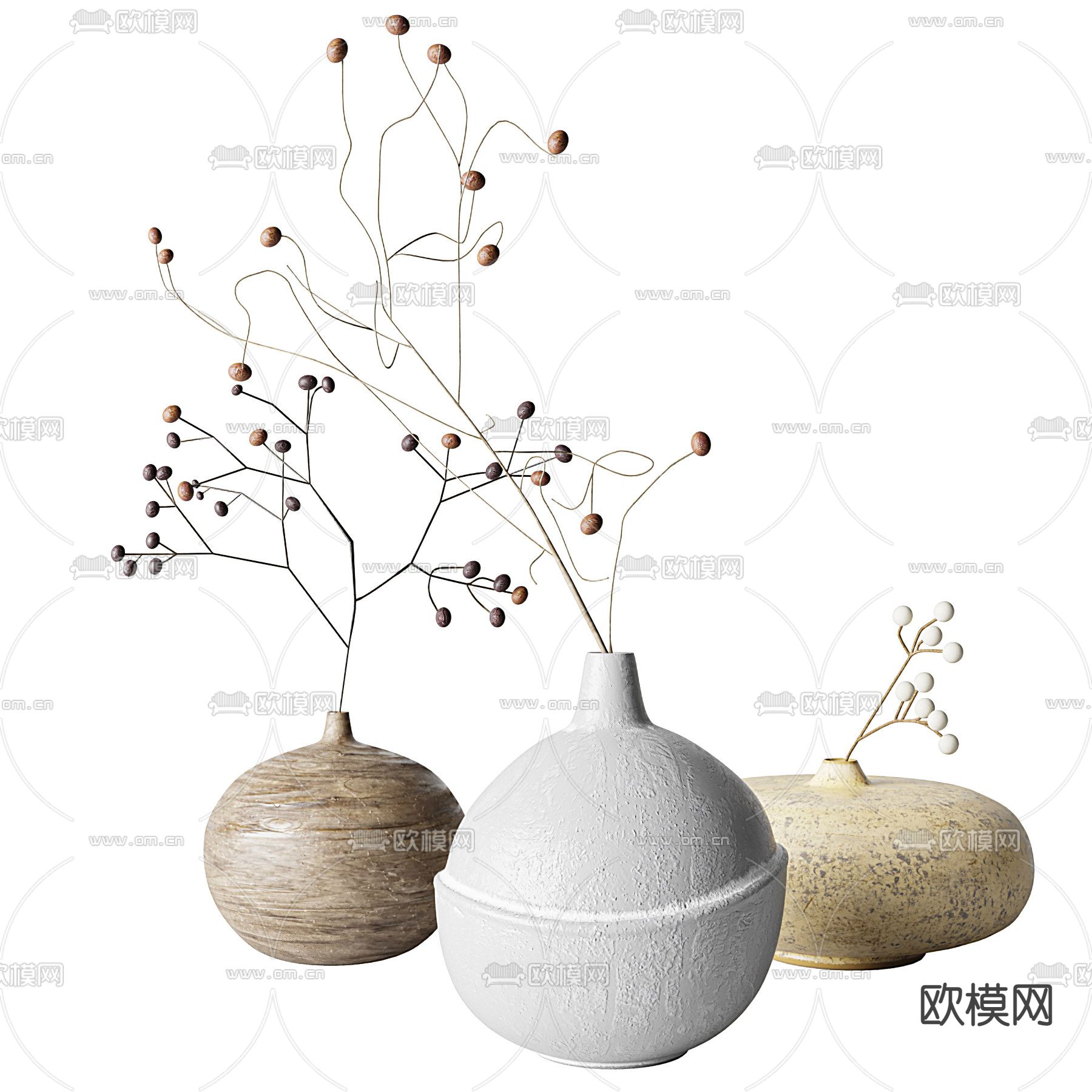 现代花瓶摆件3d模型