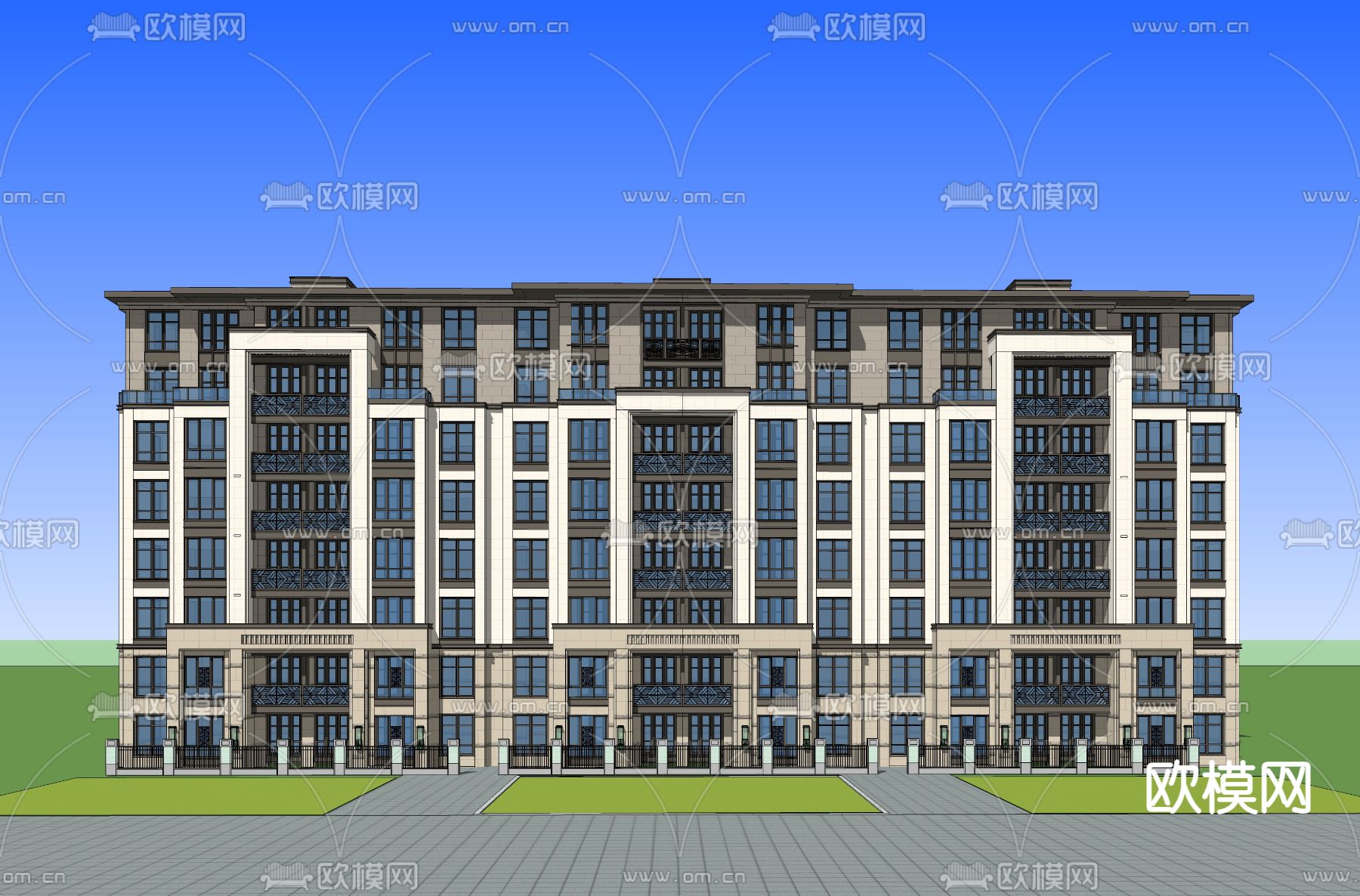 新中式住宅su模型