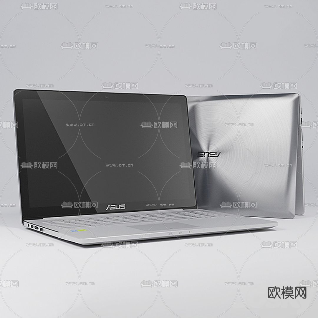 现代笔记本电脑免费3d模型下载