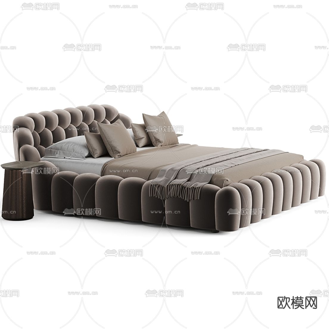 Roche Bobois双人床3d模型下载（渲染图2）