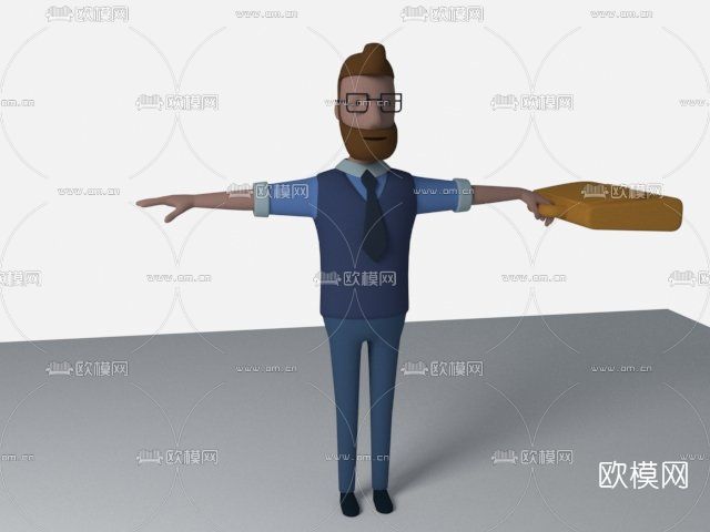 现代动漫人物免费3d模型下载