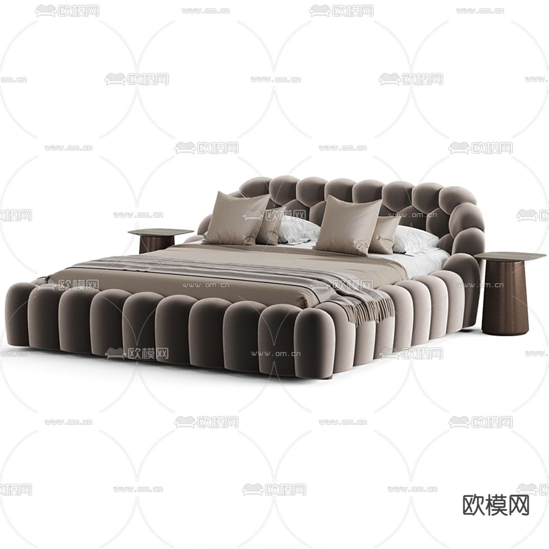 Roche Bobois双人床3d模型下载（渲染图4）