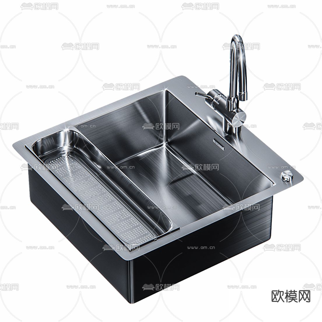 现代水槽洗菜池3d模型