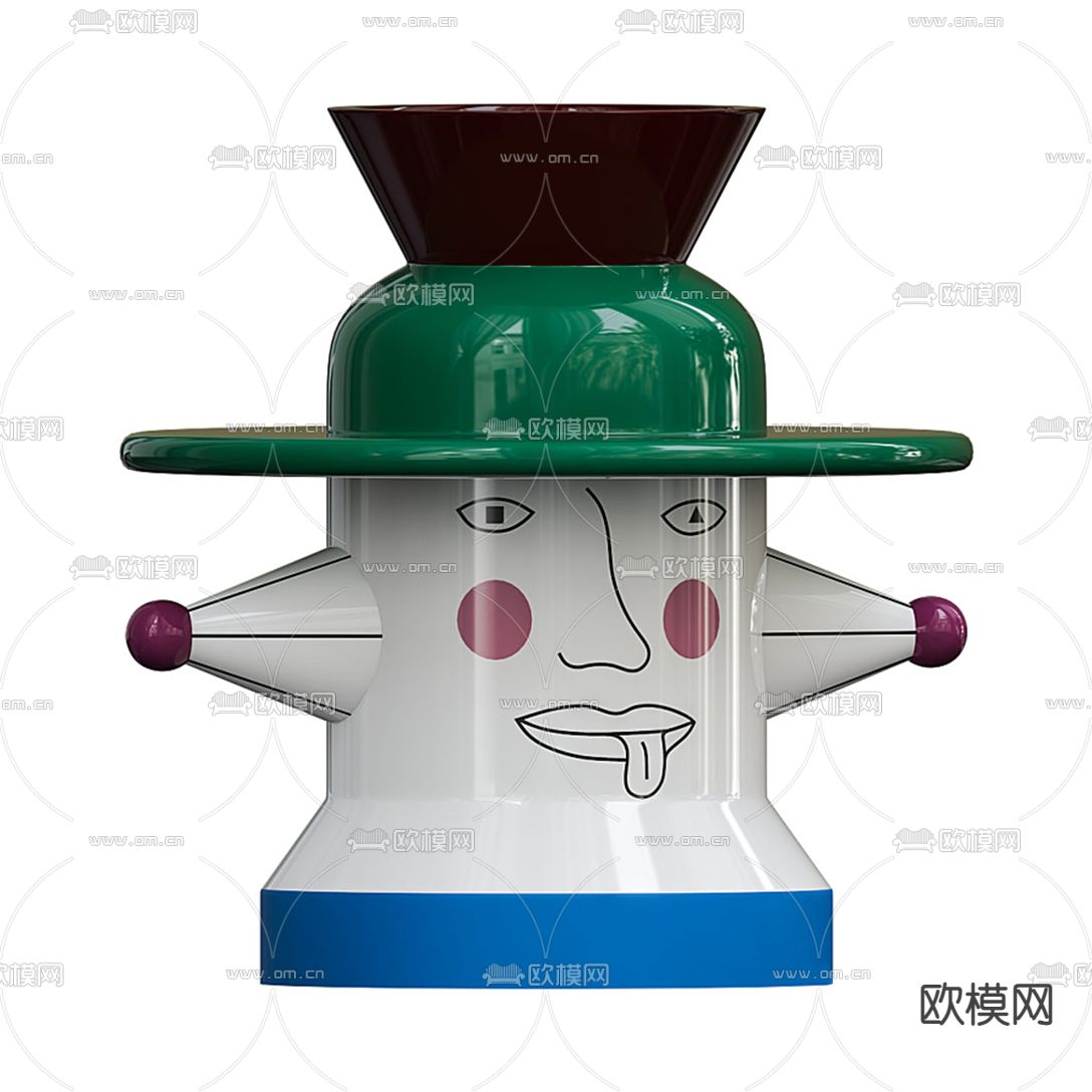现代雕塑摆件3d模型