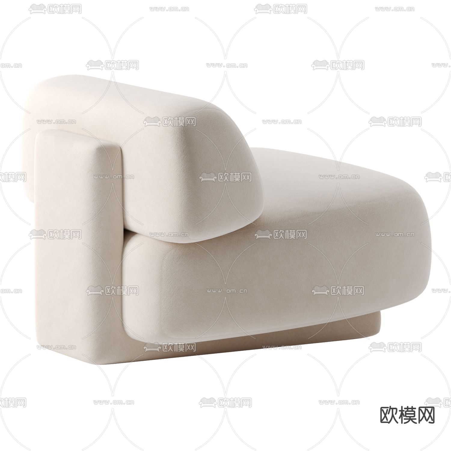 现代布艺休闲沙发3d模型