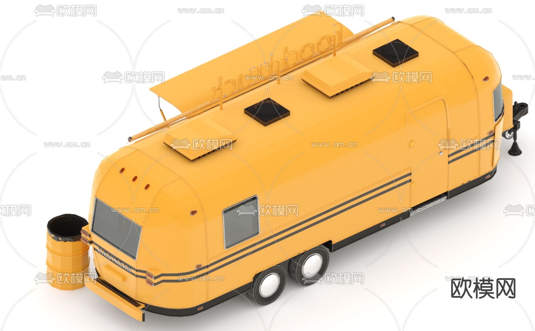 现代快餐车3d模型