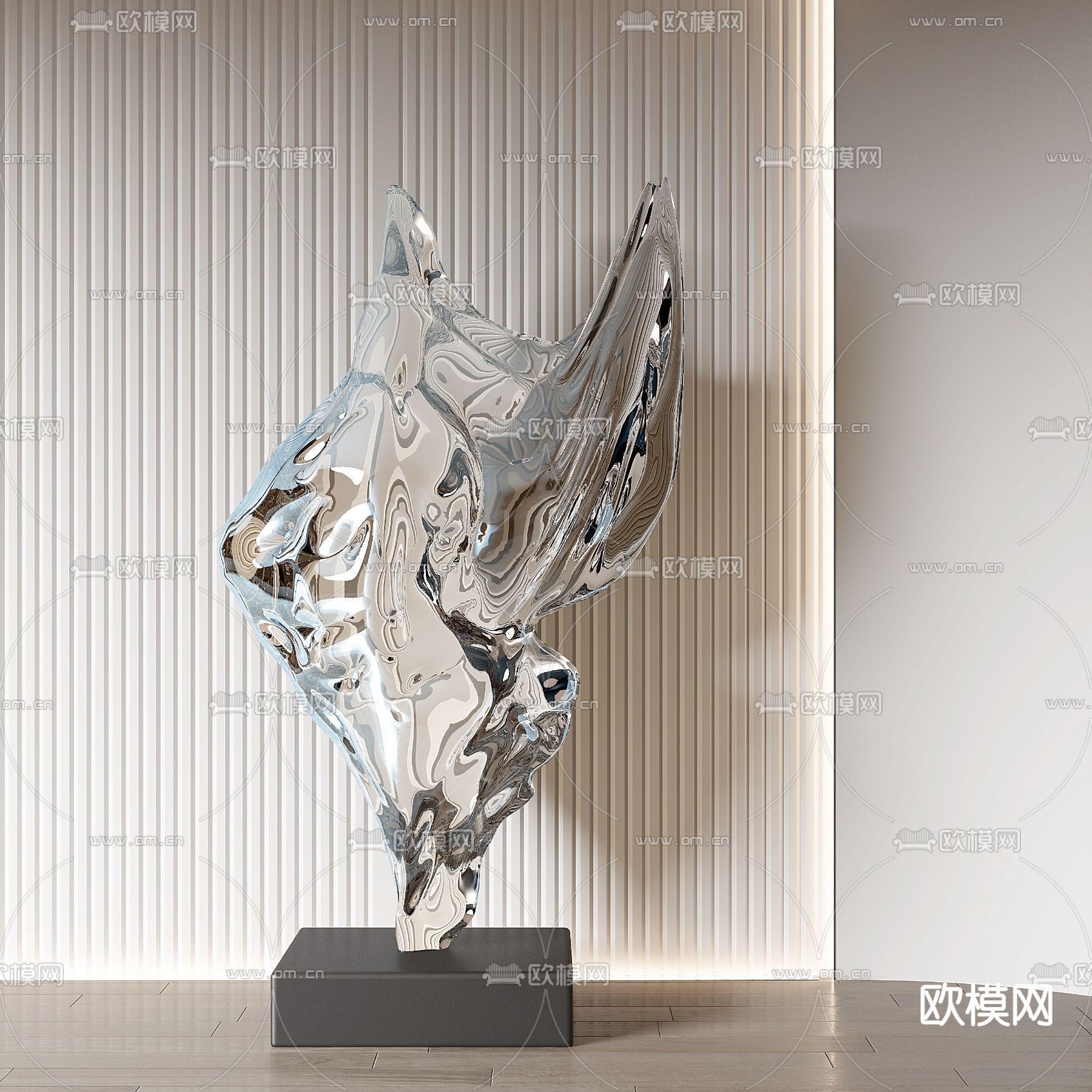 现代抽象雕塑3d模型