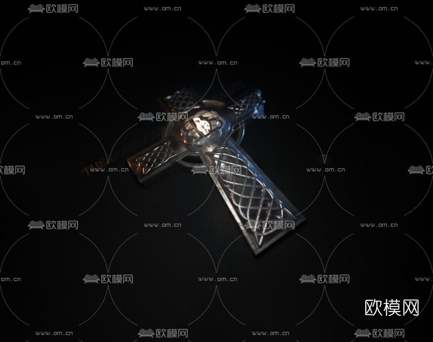 现代十字架免费3d模型下载