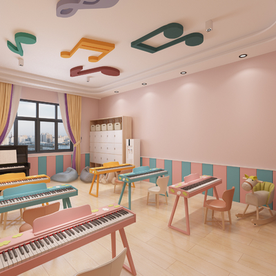 幼儿园钢琴教室免费3d模型