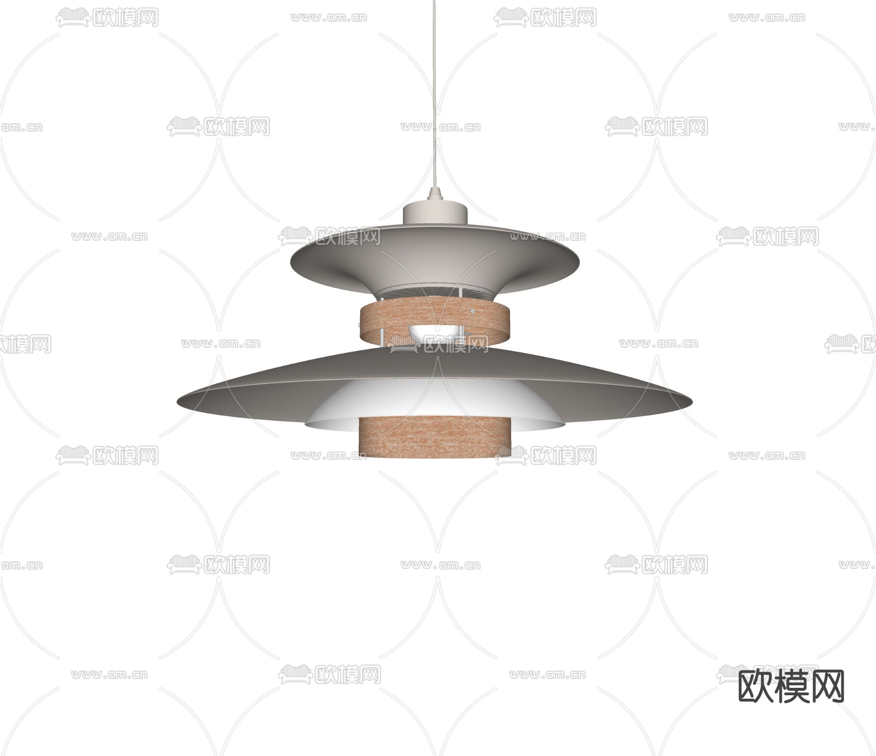 北欧轻奢吊灯su模型下载（渲染图2）