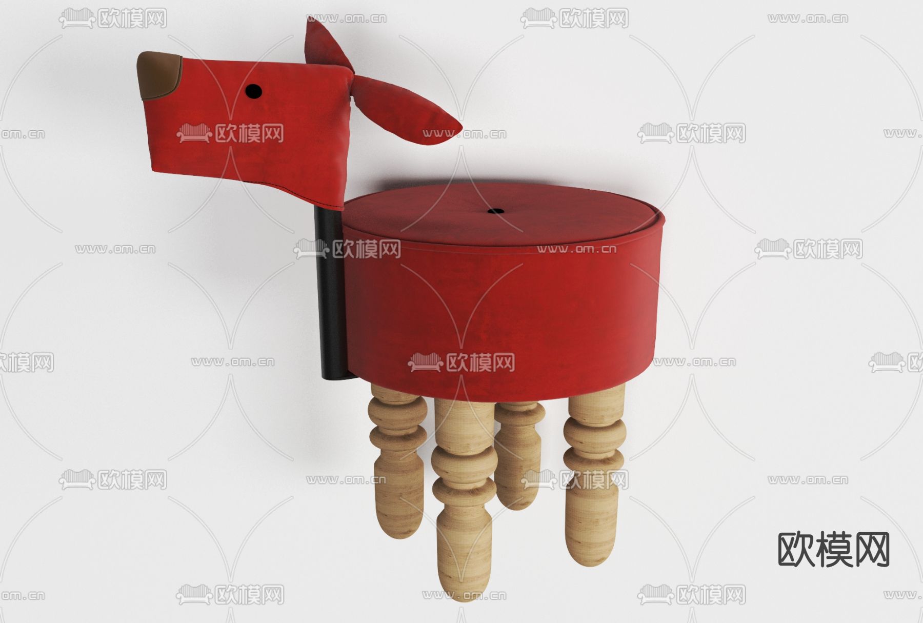 现代儿童椅免费3d模型下载