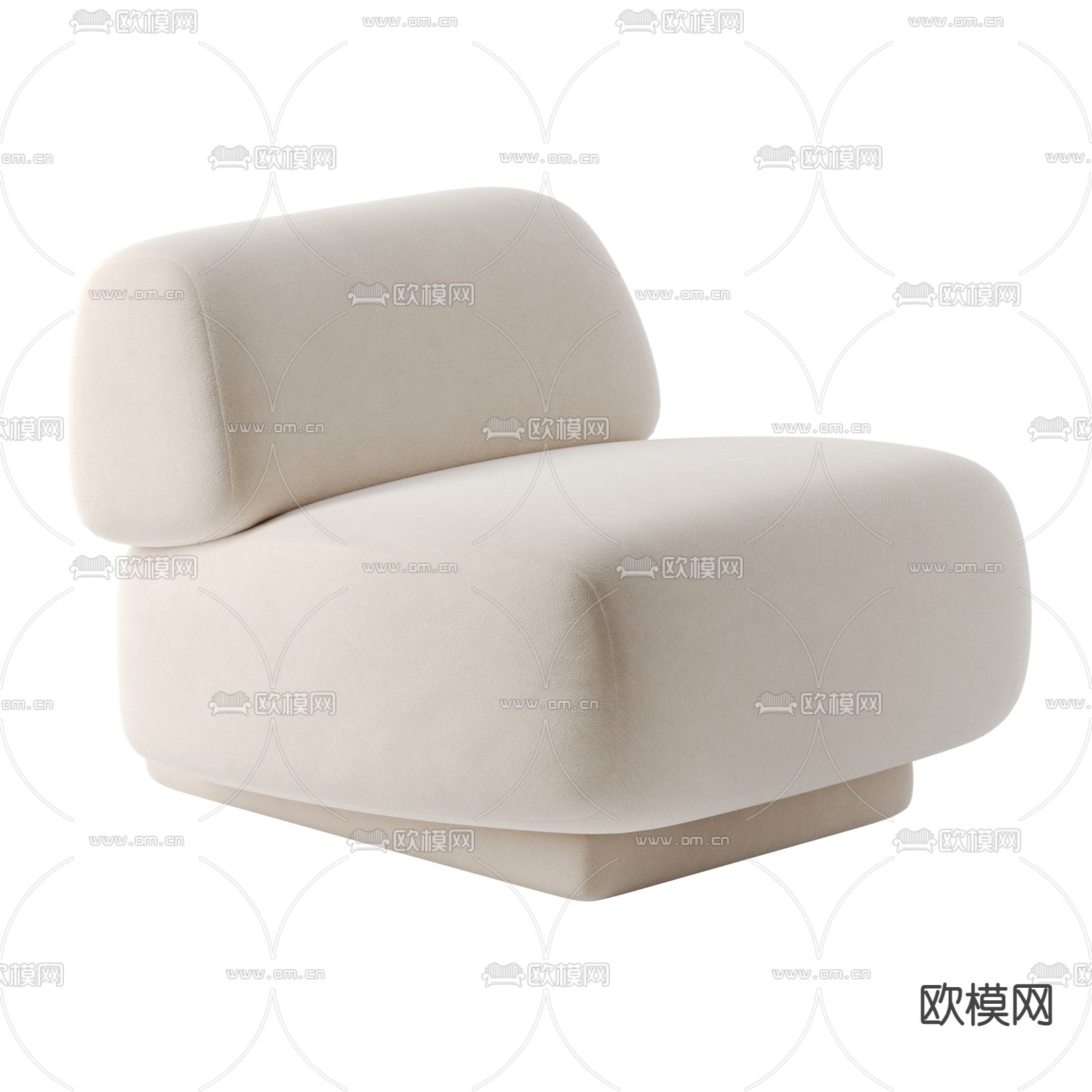 现代布艺休闲沙发3d模型