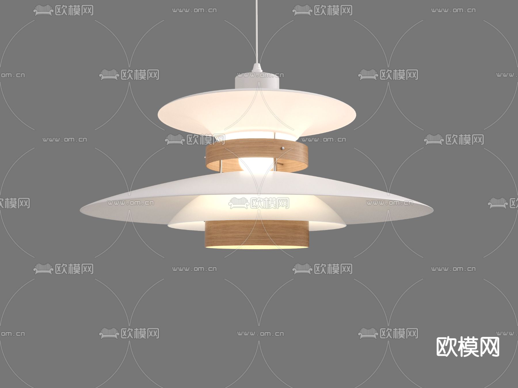 北欧轻奢吊灯su模型下载（渲染图1）