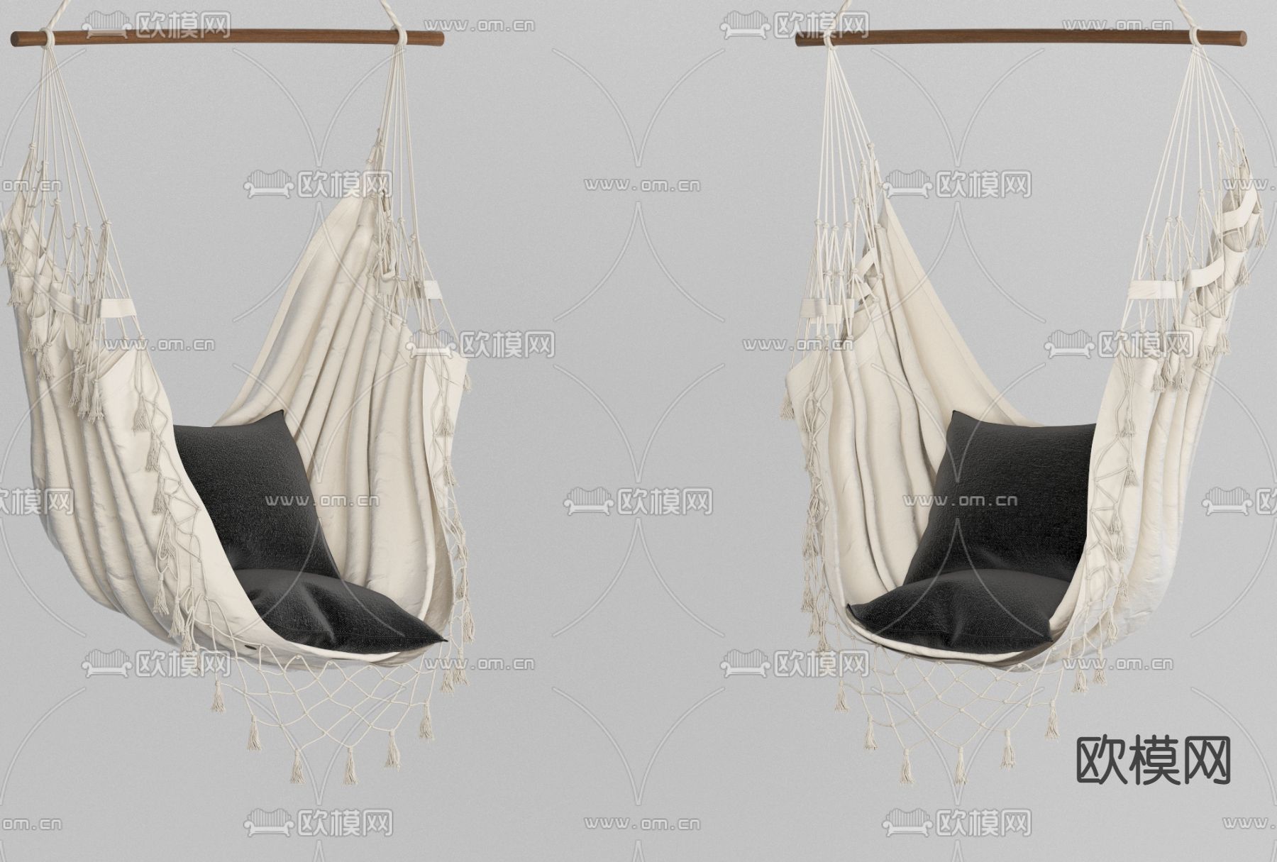 现代布艺吊椅免费3d模型下载