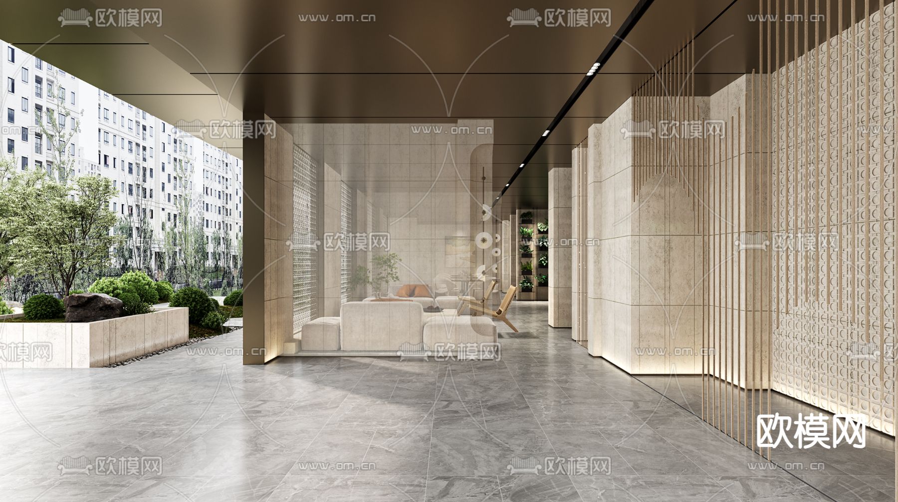 现代活动中心3d模型下载