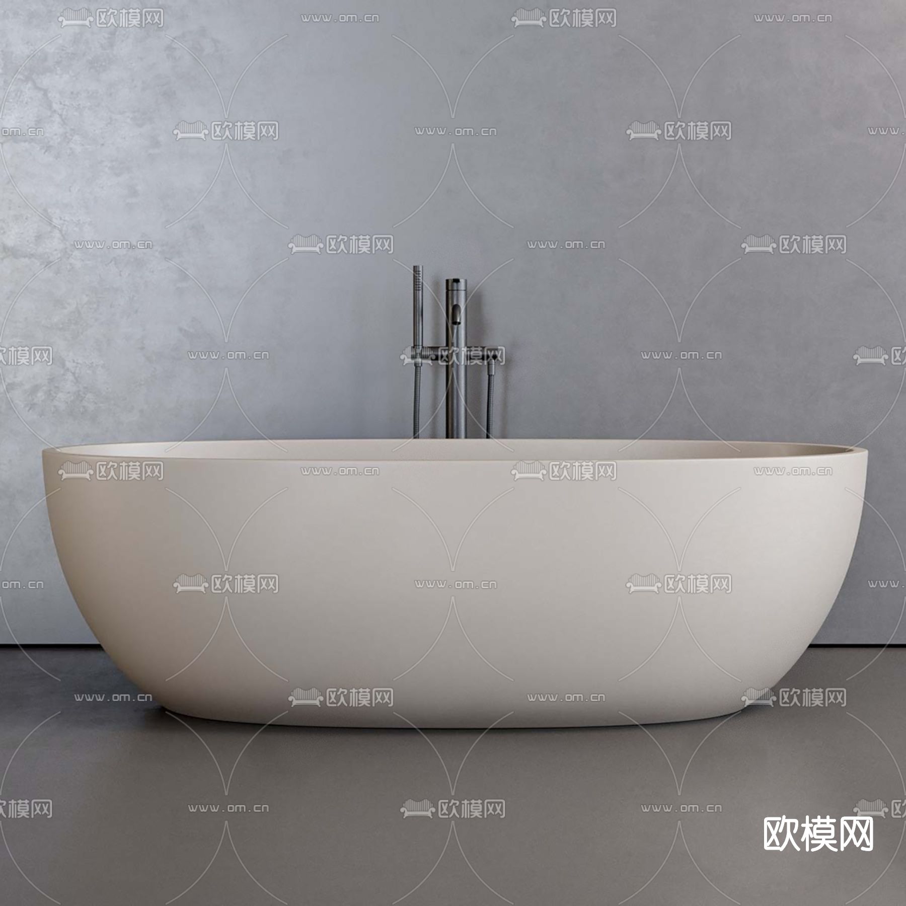 现代浴缸su模型
