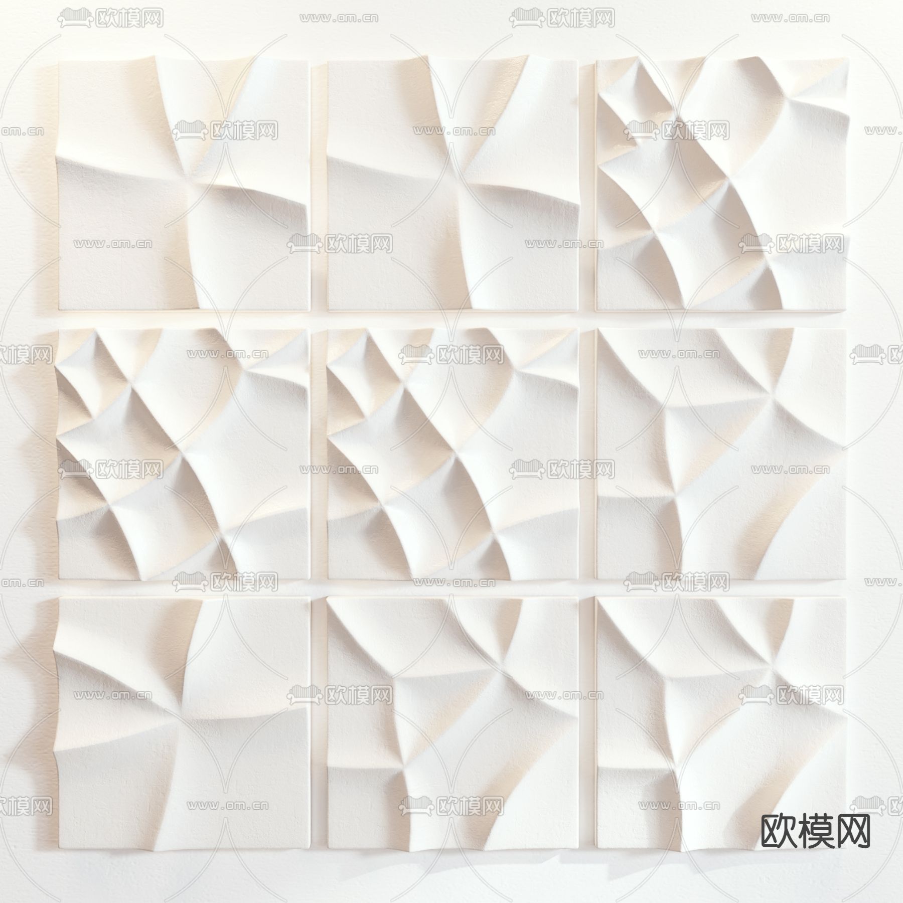 现代墙饰挂件3d模型