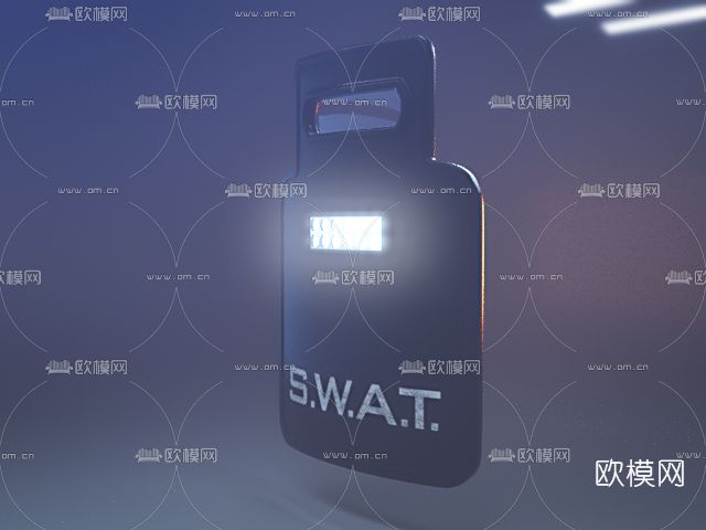 现代防爆盾免费3d模型下载