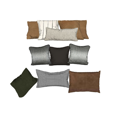  现代枕头抱枕su模型 