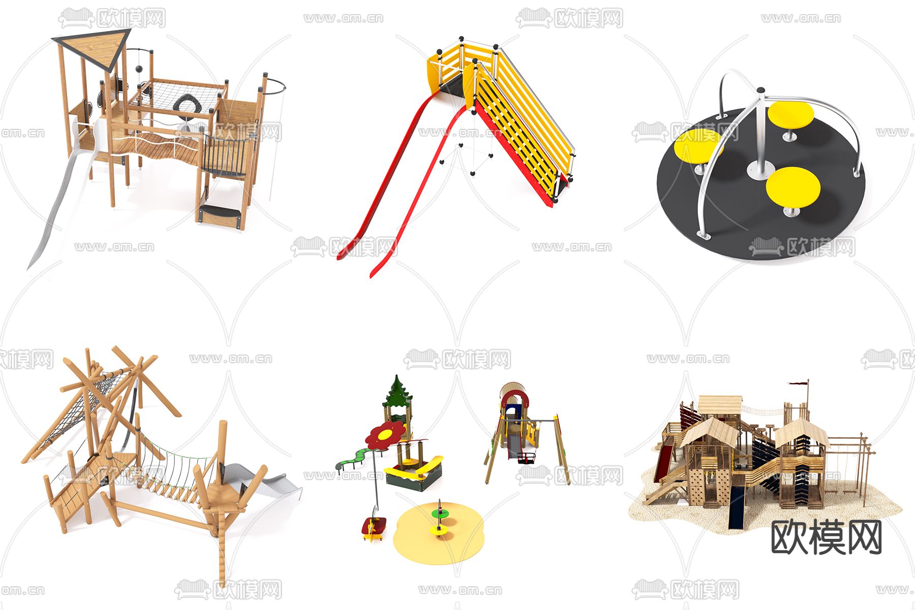 现代游乐设施su模型下载（渲染图2）