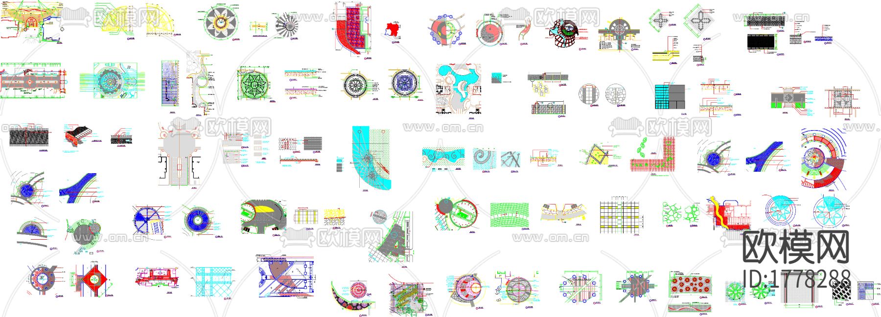 铺地图案CAD图库下载