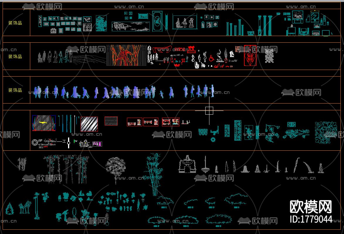 常用cad平立面图库下载（渲染图9）