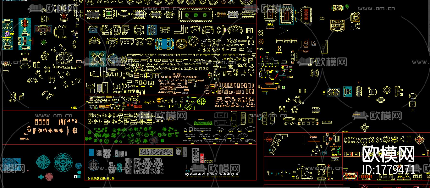 常用cad平立面图库下载（渲染图8）