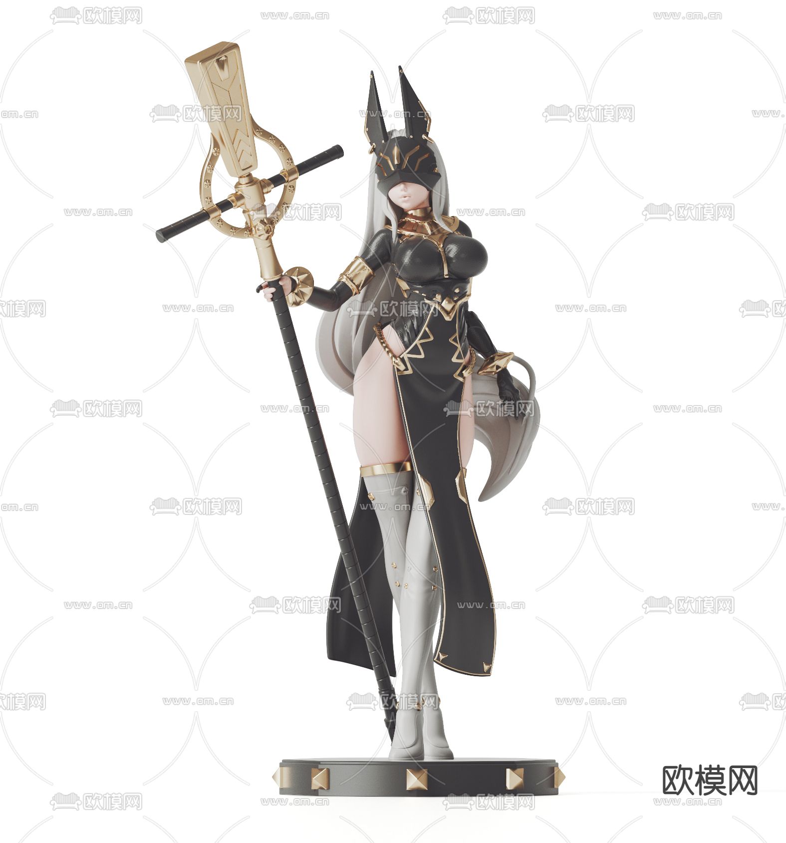 现代死神少女手办3d模型下载