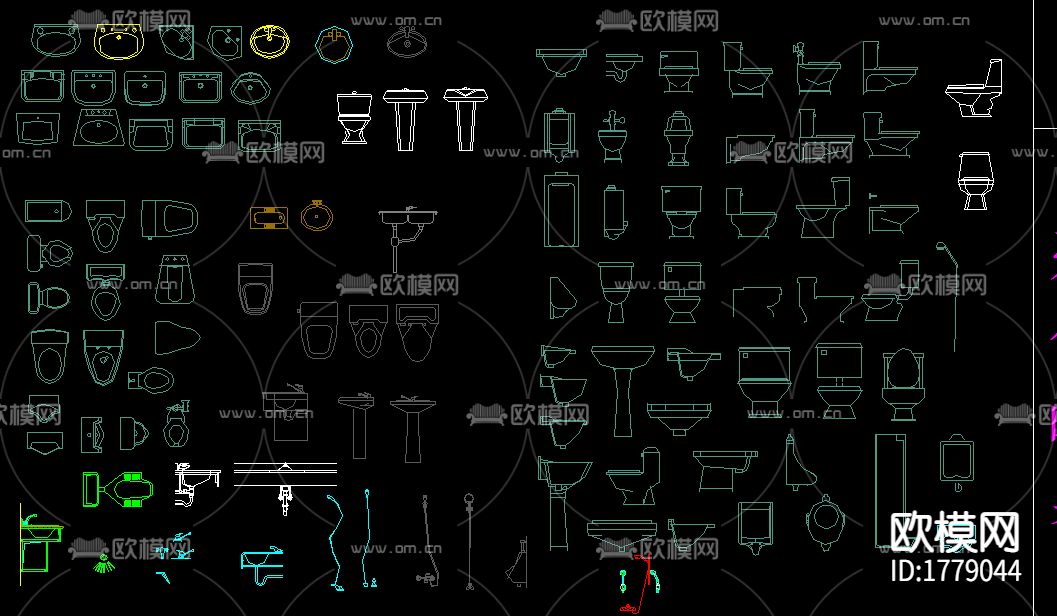 常用cad平立面图库下载（渲染图7）