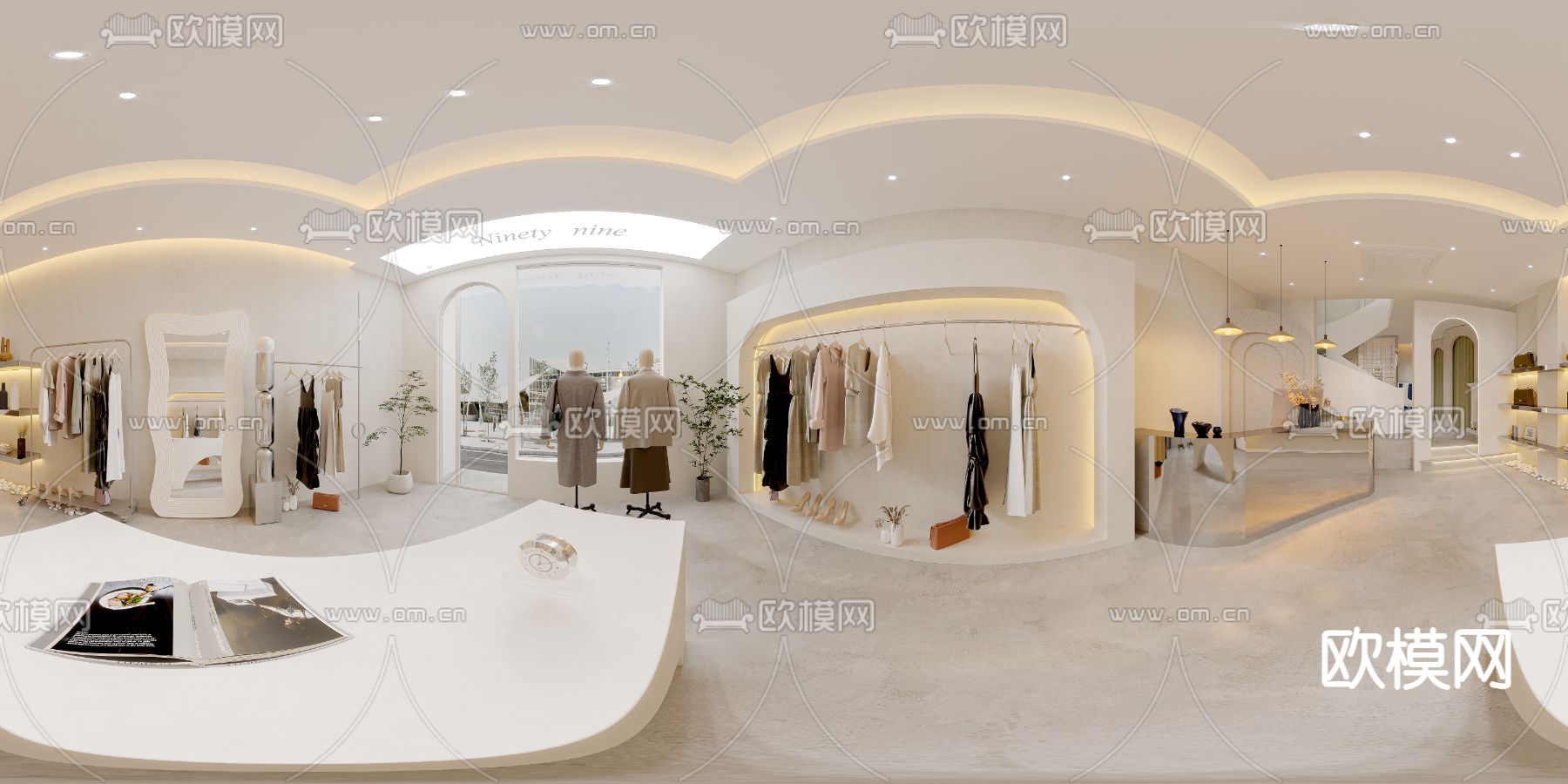 现代女装服装店cr全景3d模型