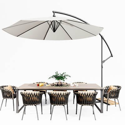  现代户外桌椅su模型 