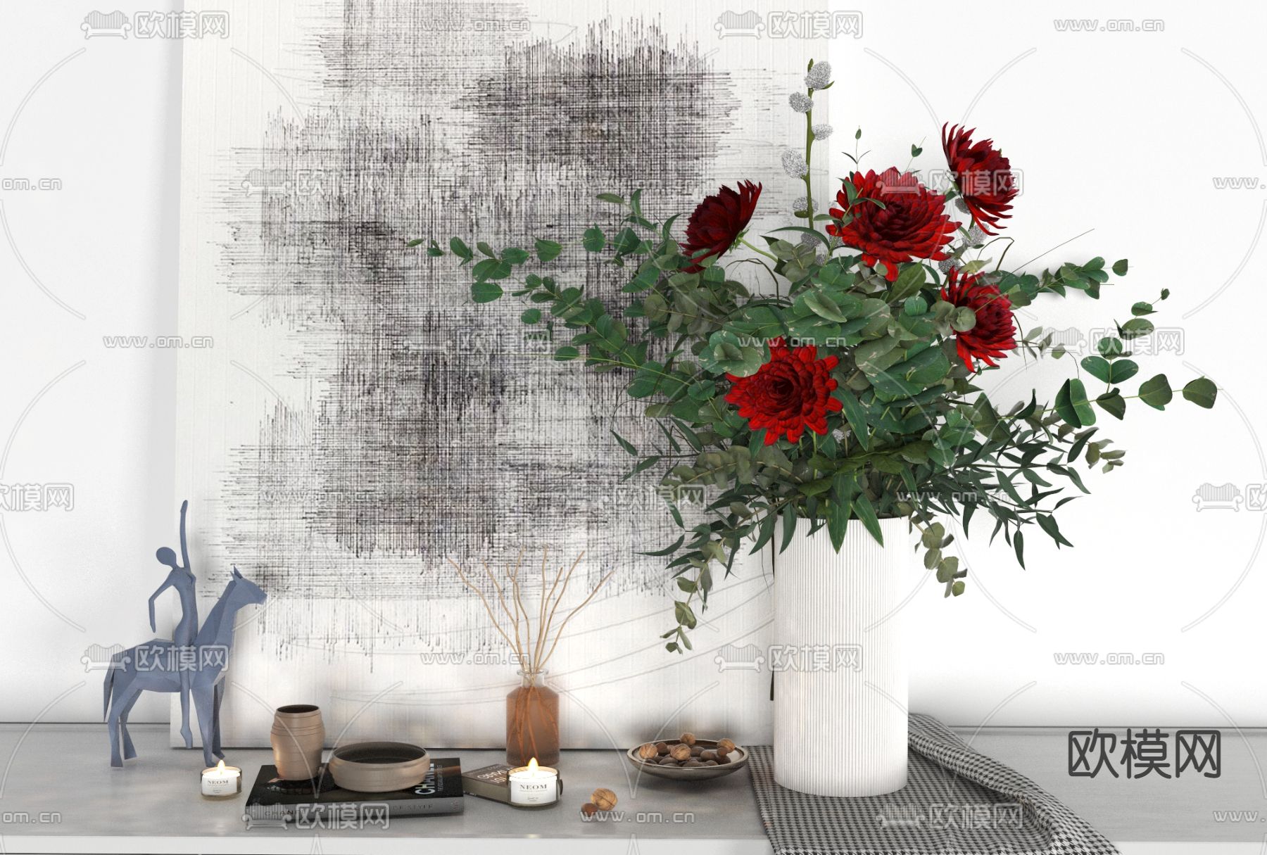 现代饰品摆件免费3d模型下载