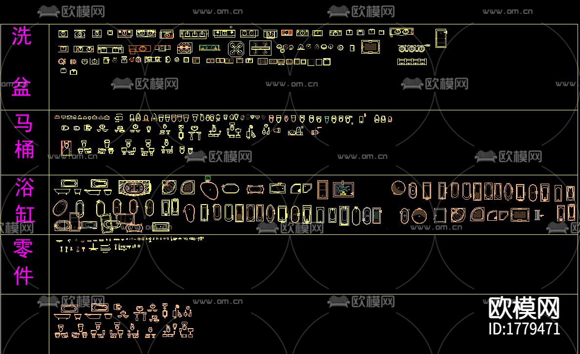 常用cad平立面图库下载（渲染图3）