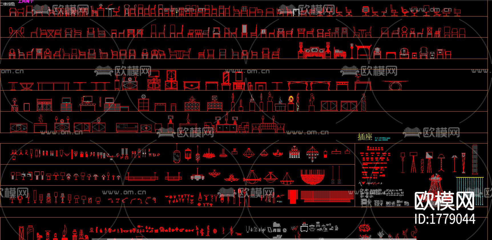 常用cad平立面图库下载（渲染图10）