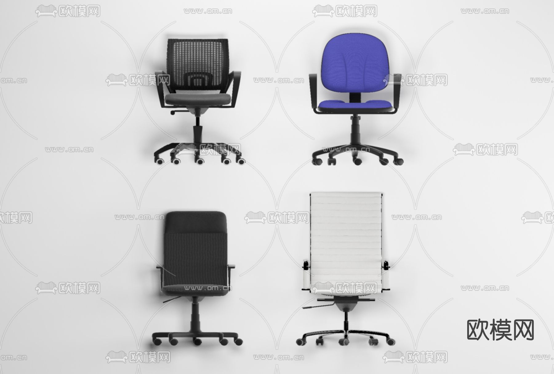 现代办公椅免费3d模型