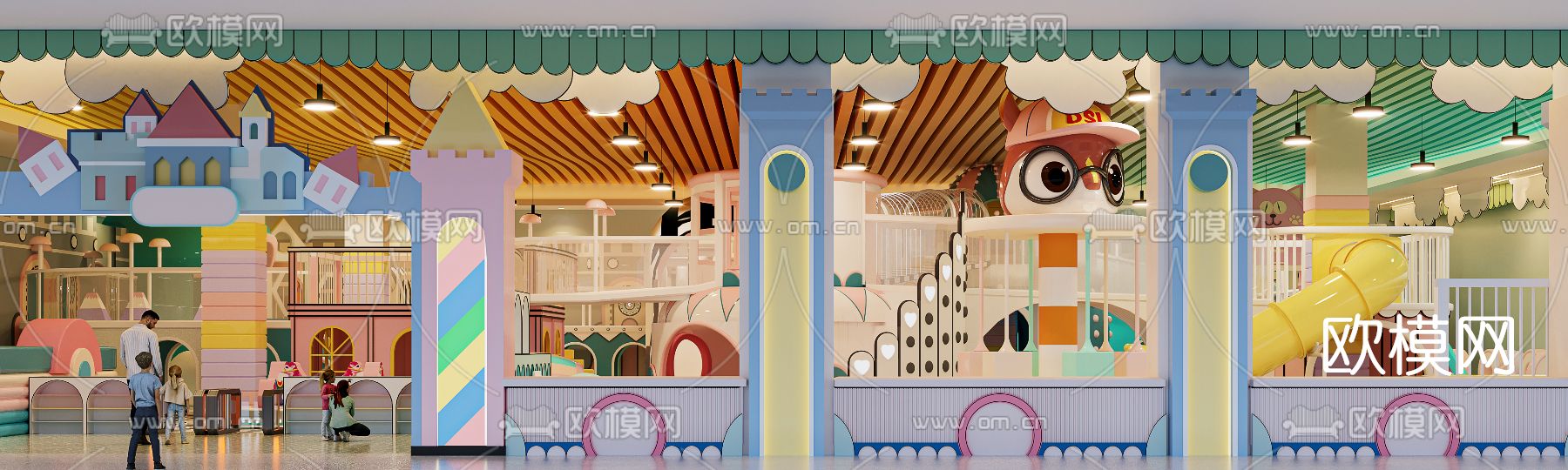 现代室内儿童乐园3d模型