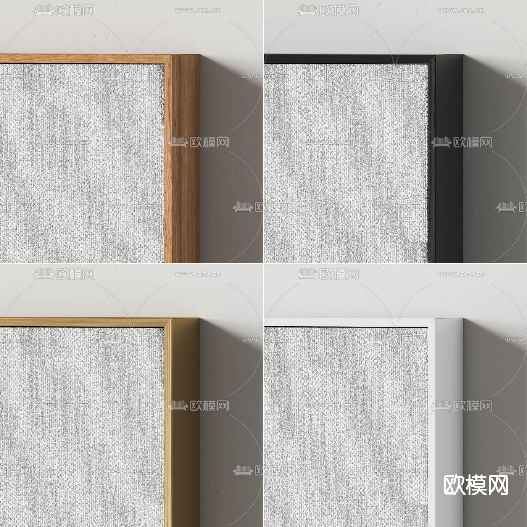 现代黑白装饰挂画3d模型