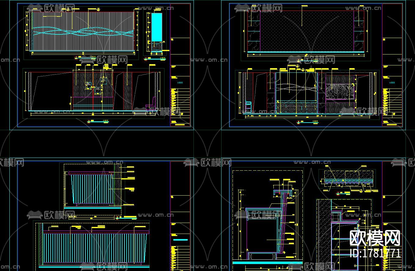 餐厅cad施工图-免费3dmax模型库-欧模网