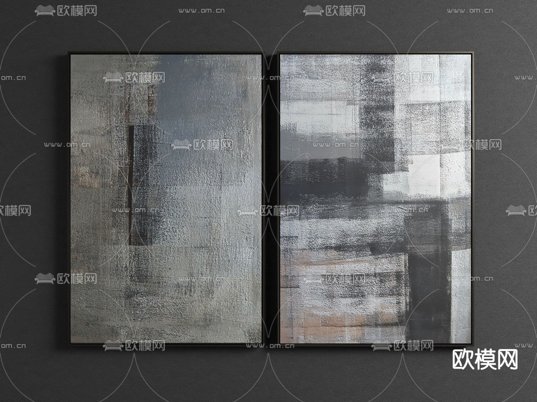 北欧装饰画su模型下载