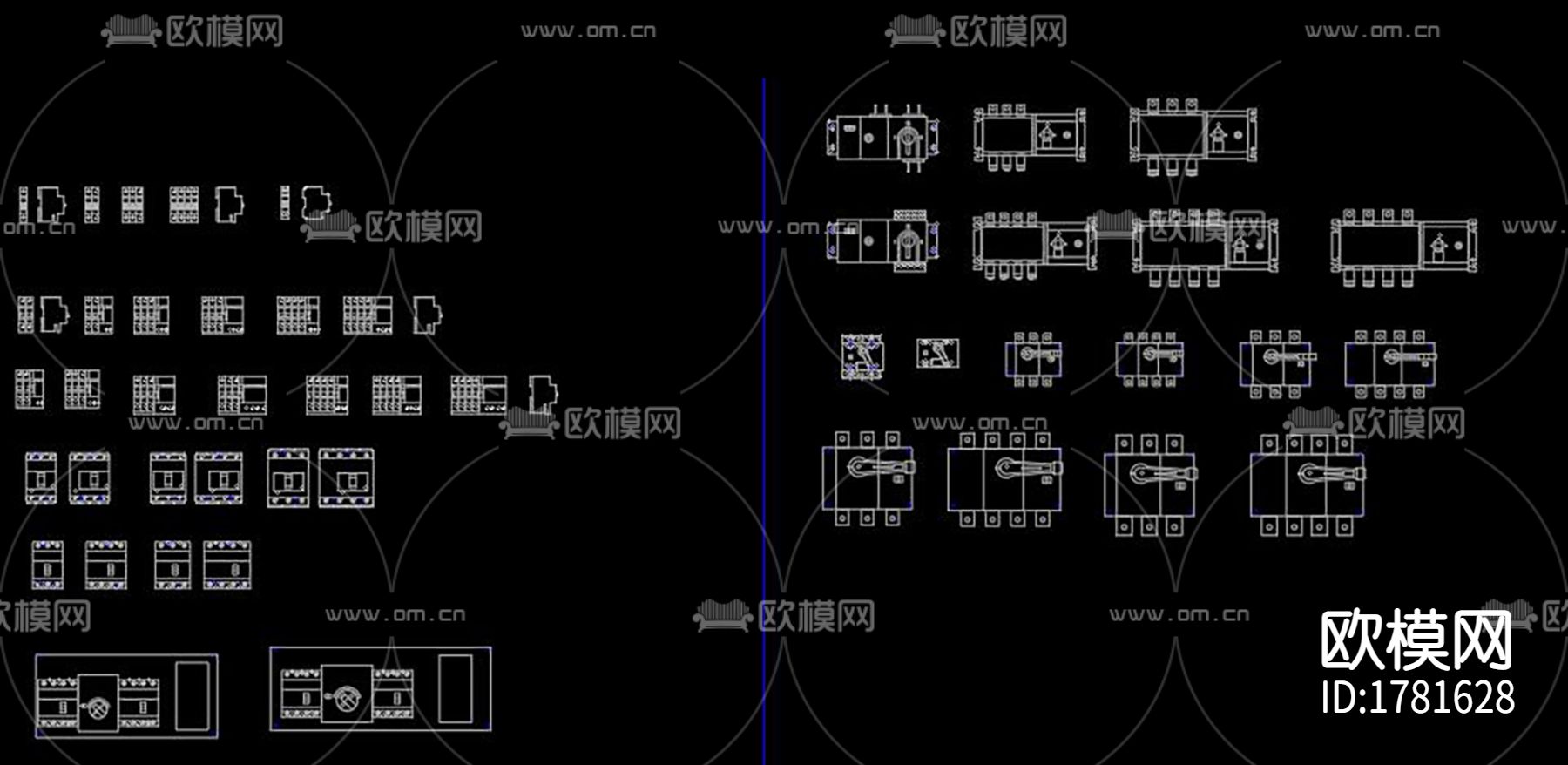 常用电气元器件cad图库下载（渲染图8）